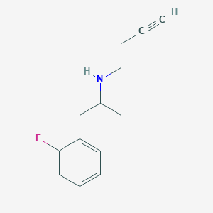 molecular formula C13H16FN B6645789 N-[1-(2-fluorophenyl)propan-2-yl]but-3-yn-1-amine 