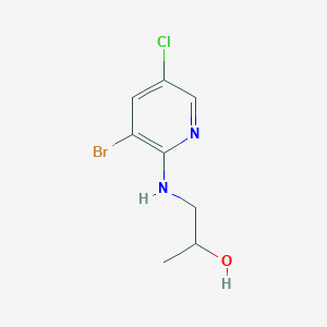 molecular formula C8H10BrClN2O B6645816 1-[(3-Bromo-5-chloropyridin-2-yl)amino]propan-2-ol 