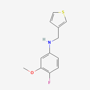 molecular formula C12H12FNOS B6645831 4-fluoro-3-methoxy-N-(thiophen-3-ylmethyl)aniline 