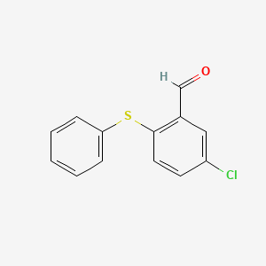 molecular formula C13H9ClOS B6645863 5-Chloro-2-(phenylsulfanyl)benzaldehyde 