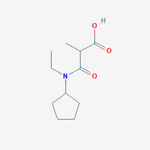 molecular formula C11H19NO3 B6645910 3-[Cyclopentyl(ethyl)amino]-2-methyl-3-oxopropanoic acid 