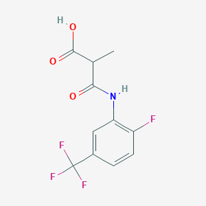 3-[2-Fluoro-5-(trifluoromethyl)anilino]-2-methyl-3-oxopropanoic acid