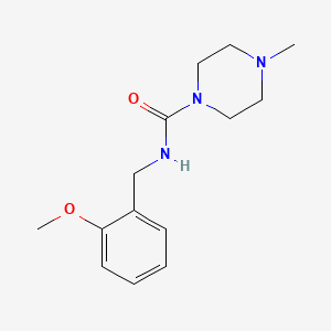 molecular formula C14H21N3O2 B6645945 N-[(2-methoxyphenyl)methyl]-4-methylpiperazine-1-carboxamide 