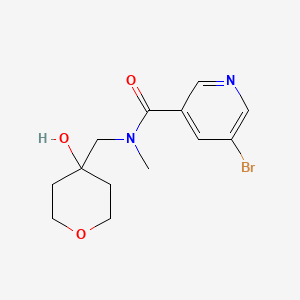 molecular formula C13H17BrN2O3 B6645955 5-bromo-N-[(4-hydroxyoxan-4-yl)methyl]-N-methylpyridine-3-carboxamide 