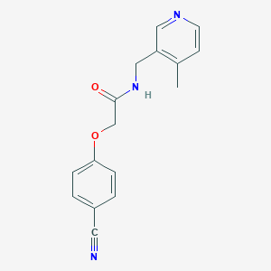 molecular formula C16H15N3O2 B6645975 2-(4-cyanophenoxy)-N-[(4-methylpyridin-3-yl)methyl]acetamide 