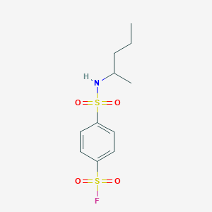 molecular formula C11H16FNO4S2 B6645981 4-(Pentan-2-ylsulfamoyl)benzenesulfonyl fluoride 