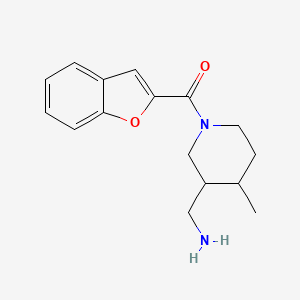 molecular formula C16H20N2O2 B6645984 [3-(Aminomethyl)-4-methylpiperidin-1-yl]-(1-benzofuran-2-yl)methanone 