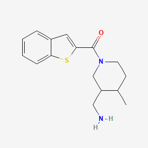 molecular formula C16H20N2OS B6645988 [3-(Aminomethyl)-4-methylpiperidin-1-yl]-(1-benzothiophen-2-yl)methanone 