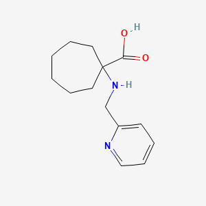 molecular formula C14H20N2O2 B6646010 1-(Pyridin-2-ylmethylamino)cycloheptane-1-carboxylic acid 