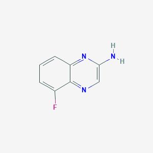 molecular formula C8H6FN3 B6646040 5-Fluoroquinoxalin-2-amine 