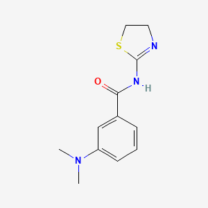 molecular formula C12H15N3OS B6646083 N-(2-Thiazoline-2-yl)-3-(dimethylamino)benzamide 