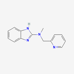 molecular formula C14H14N4 B6646094 N-methyl-N-(pyridin-2-ylmethyl)-1H-benzimidazol-2-amine 