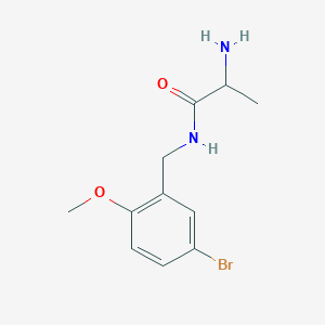 molecular formula C11H15BrN2O2 B6646102 2-amino-N-[(5-bromo-2-methoxyphenyl)methyl]propanamide 