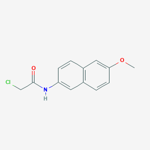 molecular formula C13H12ClNO2 B6646111 2-chloro-N-(6-methoxynaphthalen-2-yl)acetamide 