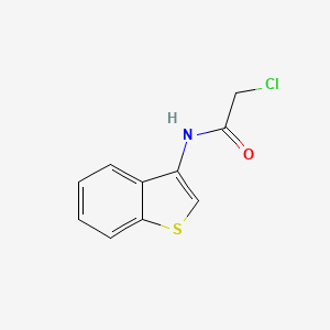 molecular formula C10H8ClNOS B6646118 N-(1-benzothiophen-3-yl)-2-chloroacetamide 