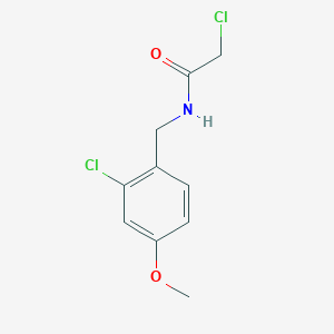 molecular formula C10H11Cl2NO2 B6646144 2-chloro-N-[(2-chloro-4-methoxyphenyl)methyl]acetamide 