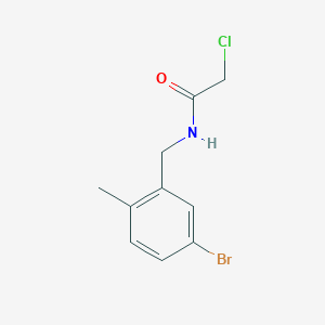 molecular formula C10H11BrClNO B6646151 N-[(5-bromo-2-methylphenyl)methyl]-2-chloroacetamide 