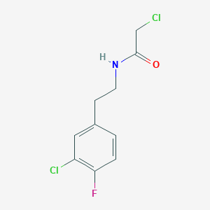 molecular formula C10H10Cl2FNO B6646186 2-chloro-N-[2-(3-chloro-4-fluorophenyl)ethyl]acetamide 