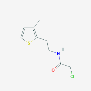 molecular formula C9H12ClNOS B6646196 2-chloro-N-[2-(3-methylthiophen-2-yl)ethyl]acetamide 