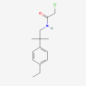 molecular formula C14H20ClNO B6646200 2-chloro-N-[2-(4-ethylphenyl)-2-methylpropyl]acetamide 