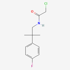 molecular formula C12H15ClFNO B6646206 2-chloro-N-[2-(4-fluorophenyl)-2-methylpropyl]acetamide 