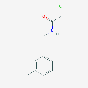 molecular formula C13H18ClNO B6646208 2-chloro-N-[2-methyl-2-(3-methylphenyl)propyl]acetamide 