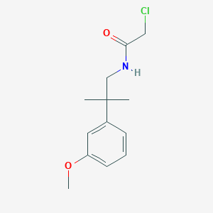 molecular formula C13H18ClNO2 B6646214 2-chloro-N-[2-(3-methoxyphenyl)-2-methylpropyl]acetamide 