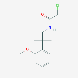 molecular formula C13H18ClNO2 B6646222 2-chloro-N-[2-(2-methoxyphenyl)-2-methylpropyl]acetamide 