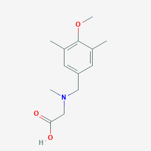 molecular formula C13H19NO3 B6646281 2-[(4-Methoxy-3,5-dimethylphenyl)methyl-methylamino]acetic acid 