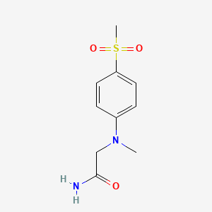 molecular formula C10H14N2O3S B6646297 2-(N-methyl-4-methylsulfonylanilino)acetamide 