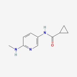 molecular formula C10H13N3O B6646305 N-[6-(methylamino)pyridin-3-yl]cyclopropanecarboxamide 