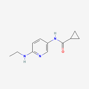 molecular formula C11H15N3O B6646312 N-[6-(ethylamino)pyridin-3-yl]cyclopropanecarboxamide 