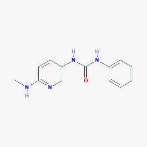 molecular formula C13H14N4O B6646315 1-[6-(Methylamino)pyridin-3-yl]-3-phenylurea 