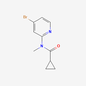 molecular formula C10H11BrN2O B6646323 N-(4-bromopyridin-2-yl)-N-methylcyclopropanecarboxamide 