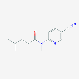 molecular formula C13H17N3O B6646337 N-(5-cyanopyridin-2-yl)-N,4-dimethylpentanamide 