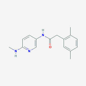 molecular formula C16H19N3O B6646349 2-(2,5-dimethylphenyl)-N-[6-(methylamino)pyridin-3-yl]acetamide 