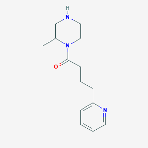 molecular formula C14H21N3O B6646353 1-(2-Methylpiperazin-1-yl)-4-pyridin-2-ylbutan-1-one 