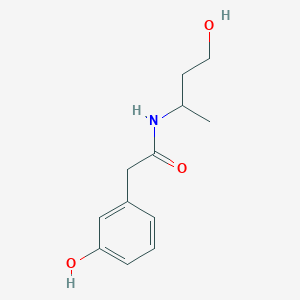 molecular formula C12H17NO3 B6646370 N-(4-hydroxybutan-2-yl)-2-(3-hydroxyphenyl)acetamide 