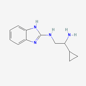 molecular formula C12H16N4 B6646403 N'-(1H-benzimidazol-2-yl)-1-cyclopropylethane-1,2-diamine 