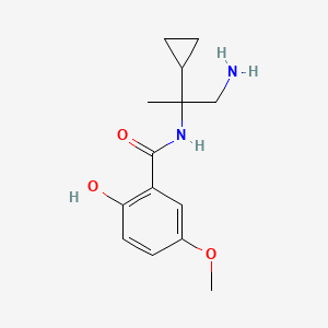 molecular formula C14H20N2O3 B6646437 N-(1-amino-2-cyclopropylpropan-2-yl)-2-hydroxy-5-methoxybenzamide 