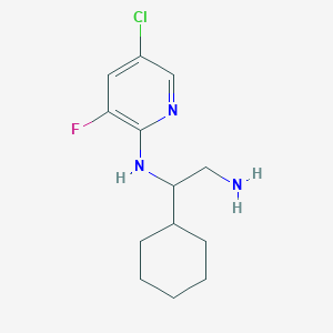molecular formula C13H19ClFN3 B6646445 N-(5-chloro-3-fluoropyridin-2-yl)-1-cyclohexylethane-1,2-diamine 