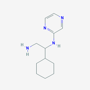 molecular formula C12H20N4 B6646460 1-cyclohexyl-N-pyrazin-2-ylethane-1,2-diamine 