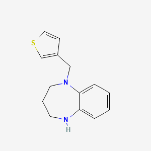 molecular formula C14H16N2S B6646471 5-(Thiophen-3-ylmethyl)-1,2,3,4-tetrahydro-1,5-benzodiazepine 