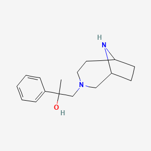 molecular formula C16H24N2O B6646484 1-(3,9-Diazabicyclo[4.2.1]nonan-3-yl)-2-phenylpropan-2-ol 