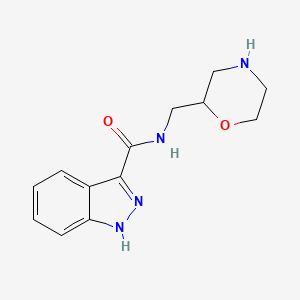 molecular formula C13H16N4O2 B6646495 N-(morpholin-2-ylmethyl)-1H-indazole-3-carboxamide 