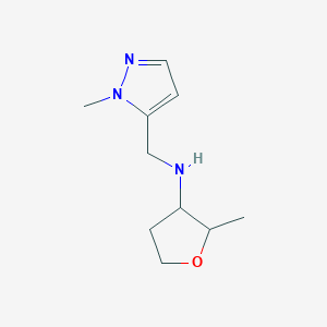 molecular formula C10H17N3O B6646518 2-methyl-N-[(2-methylpyrazol-3-yl)methyl]oxolan-3-amine 