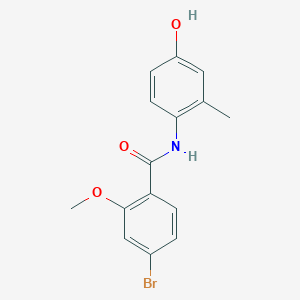 molecular formula C15H14BrNO3 B6646524 4-bromo-N-(4-hydroxy-2-methylphenyl)-2-methoxybenzamide 