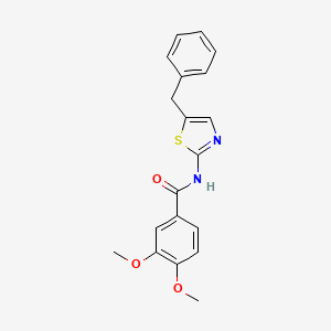 molecular formula C19H18N2O3S B6646547 N-(5-benzyl-1,3-thiazol-2-yl)-3,4-dimethoxybenzamide 