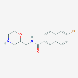 molecular formula C16H17BrN2O2 B6646556 6-bromo-N-(morpholin-2-ylmethyl)naphthalene-2-carboxamide 