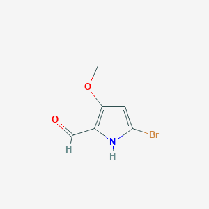 molecular formula C6H6BrNO2 B6646578 5-bromo-3-methoxy-1H-pyrrole-2-carbaldehyde 